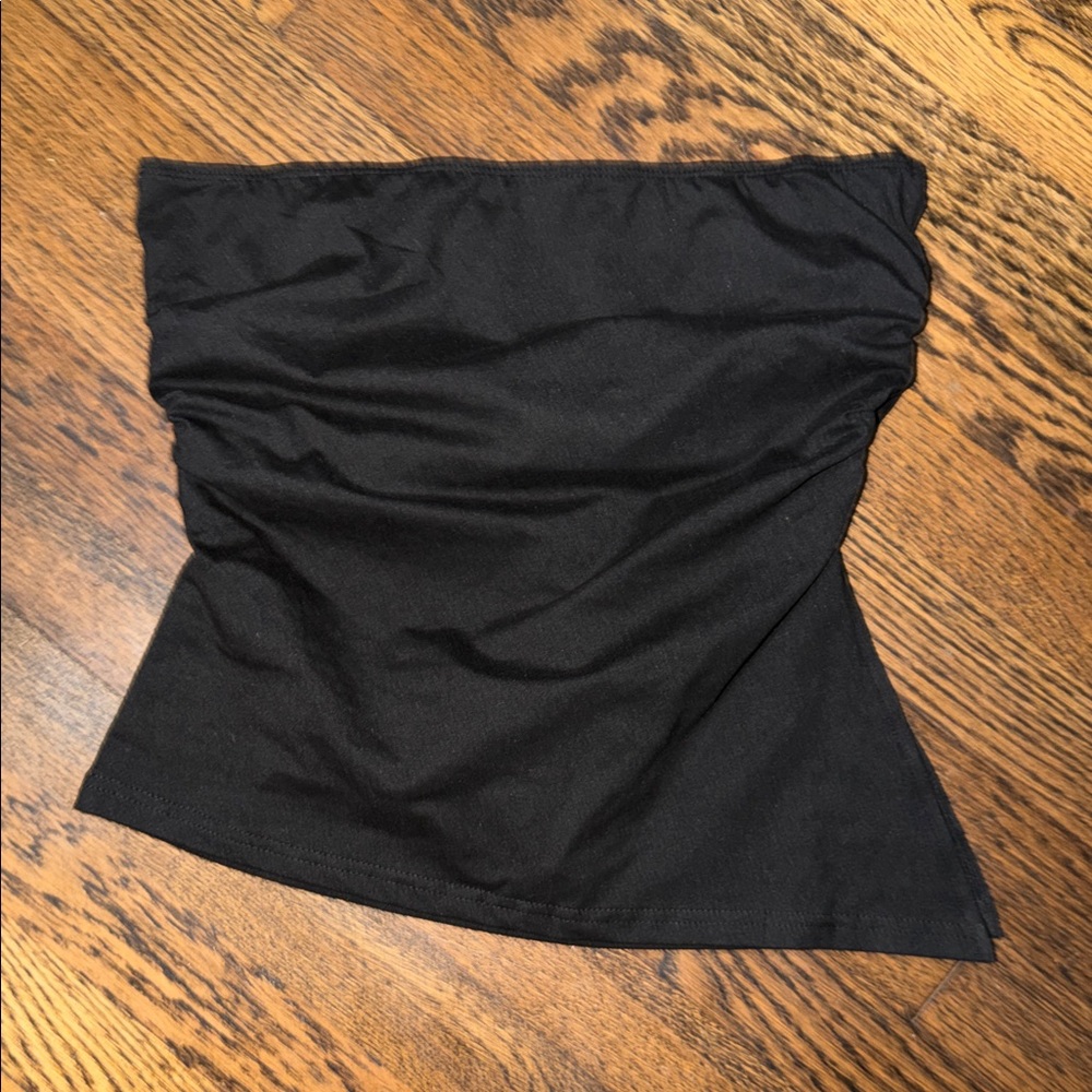 SHEIN Black Strapless Tube Top